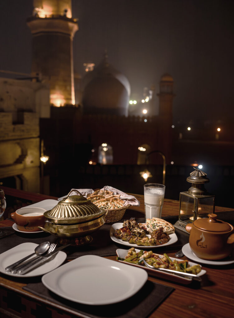 Pakistani fine dining dishes served at Andaaz rooftop restaurant Lahore